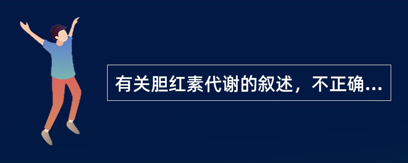 有关胆红素代谢的叙述，不正确的是（）