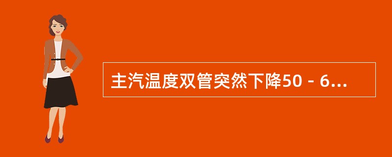 主汽温度双管突然下降50－60℃，电动主闸门、自动主汽门门杆冒白汽应（），开启各