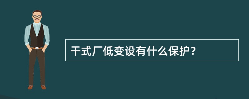 干式厂低变设有什么保护？