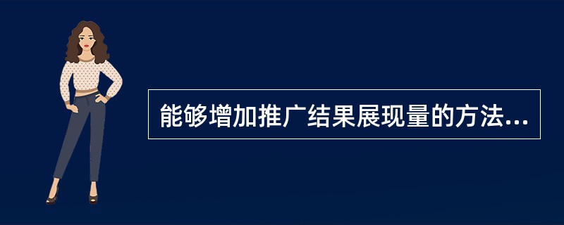 能够增加推广结果展现量的方法有哪些（）