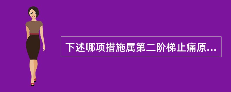 下述哪项措施属第二阶梯止痛原则（）