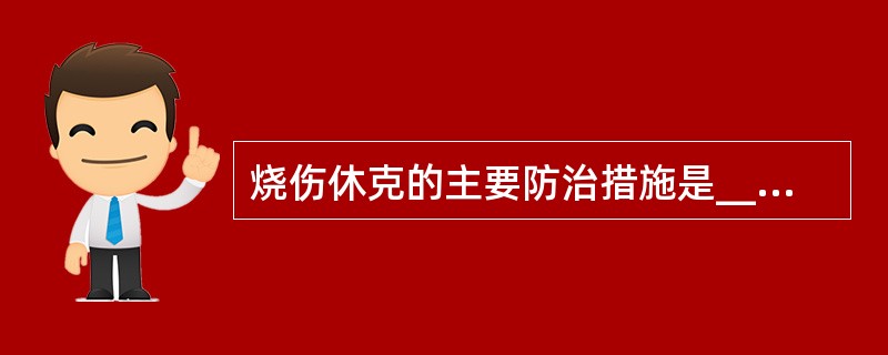 烧伤休克的主要防治措施是________。