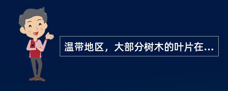 温带地区，大部分树木的叶片在冬季会脱落。落叶的主要意义是（）