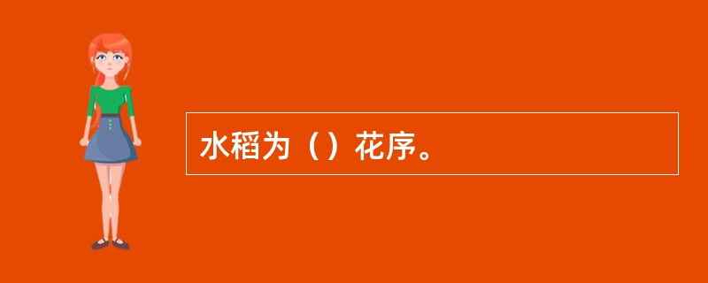 水稻为（）花序。