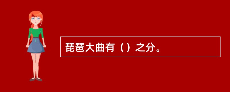 琵琶大曲有（）之分。