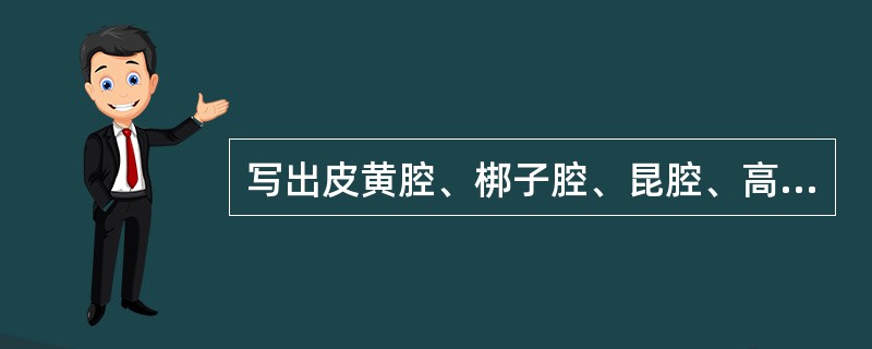 写出皮黄腔、梆子腔、昆腔、高腔的主奏乐器。