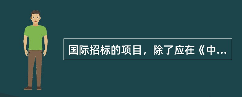 国际招标的项目，除了应在《中国日报》发布外，商务部规定还必须在（）上公布。