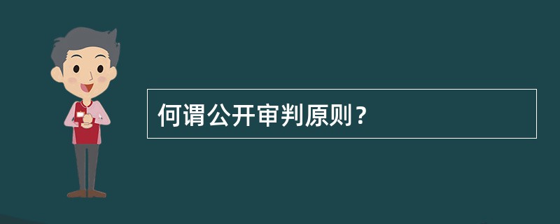 何谓公开审判原则？