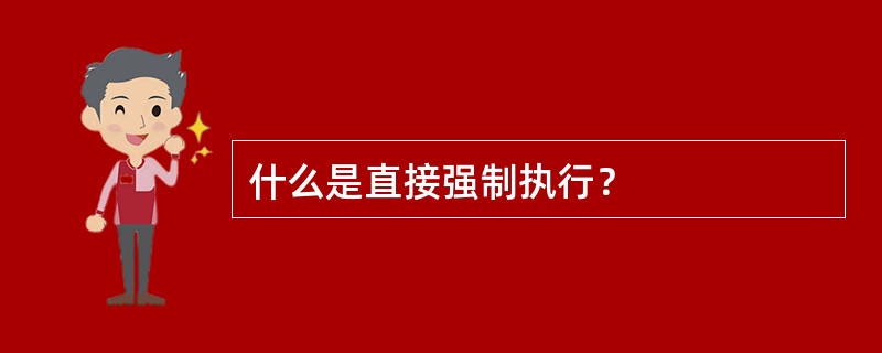 什么是直接强制执行？