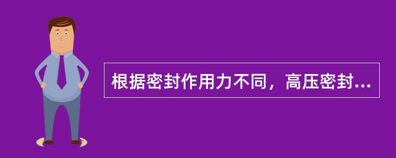 根据密封作用力不同，高压密封可分为哪三类？