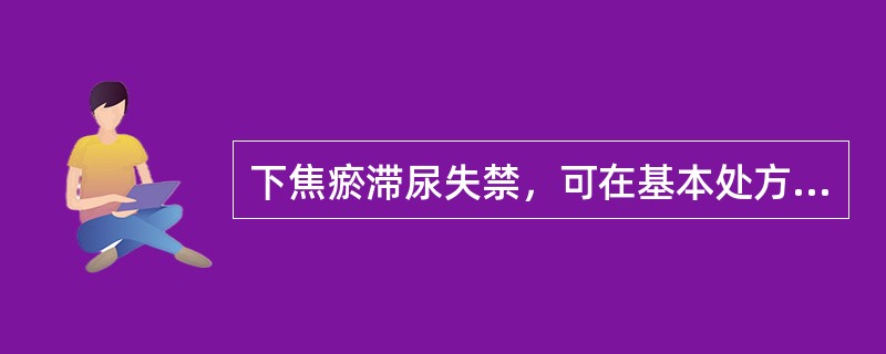 下焦瘀滞尿失禁，可在基本处方上再加（）。