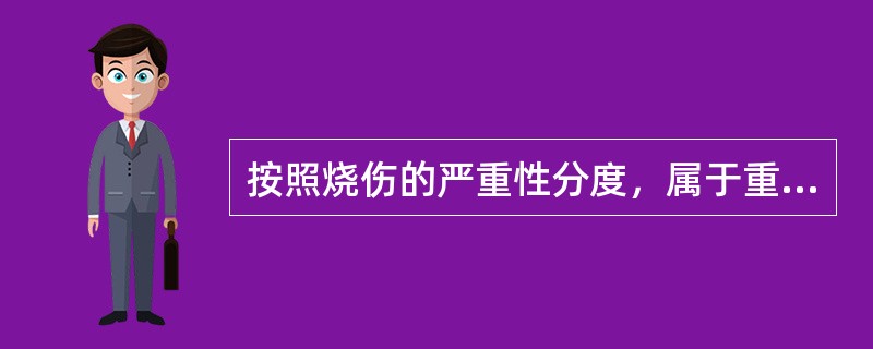 按照烧伤的严重性分度，属于重度烧伤的是（）。