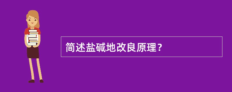 简述盐碱地改良原理？