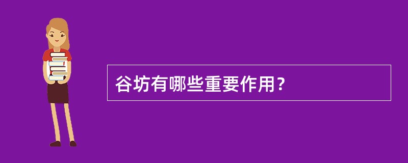 谷坊有哪些重要作用？