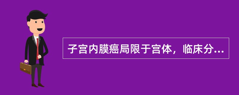 子宫内膜癌局限于宫体，临床分期为()