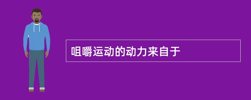 咀嚼运动的动力来自于