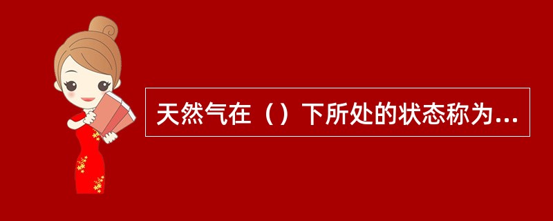 天然气在（）下所处的状态称为标准状态，其体积用标方来表示。