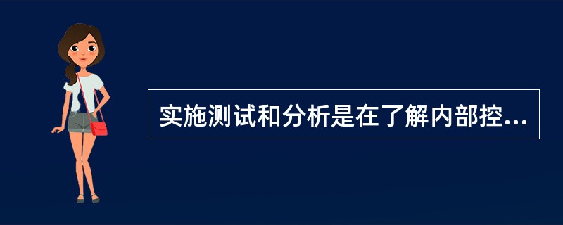 实施测试和分析是在了解内部控制体系的基础上，评价内部控制体系的运行与绩效。具体可