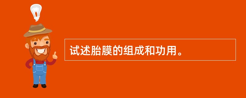 试述胎膜的组成和功用。