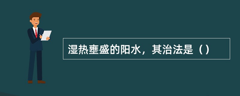 湿热壅盛的阳水，其治法是（）