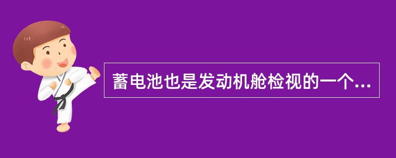 蓄电池也是发动机舱检视的一个内容。