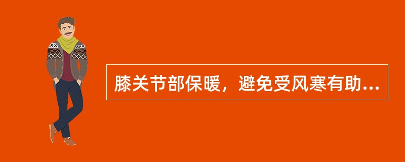 膝关节部保暖，避免受风寒有助于缓解腿痛症状。