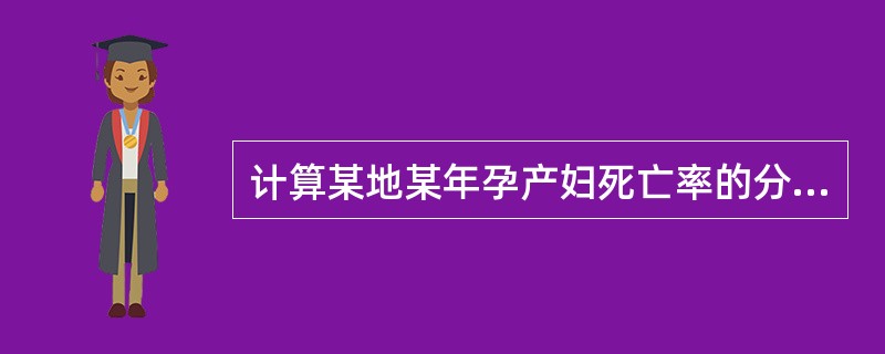 计算某地某年孕产妇死亡率的分母是（）。