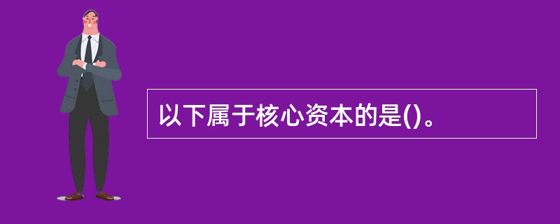 以下属于核心资本的是()。