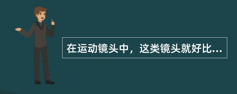 在运动镜头中，这类镜头就好比人的眼睛视点位置不变，而视线方向作上下、左右、旋转的