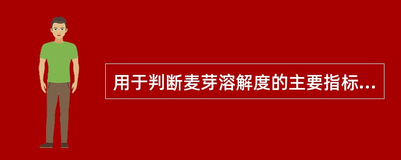 用于判断麦芽溶解度的主要指标有：库尔巴哈值、哈冈值、隆丁区分、协定麦汁粘度、α-