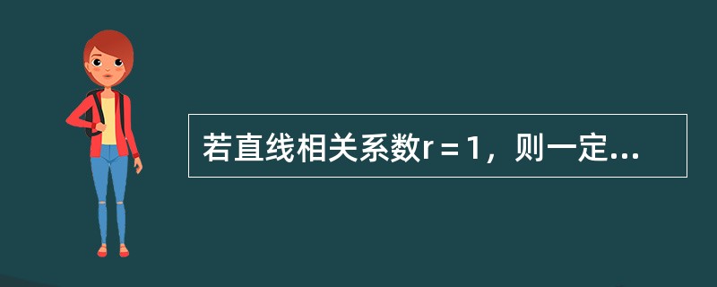 若直线相关系数r＝1，则一定有（）。