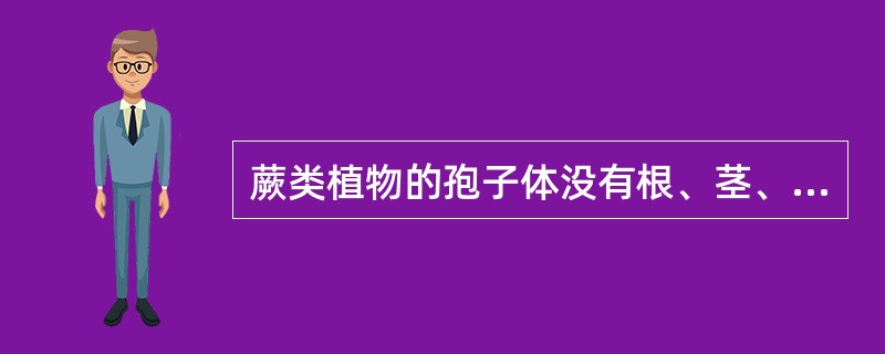 蕨类植物的孢子体没有根、茎、叶的分化。