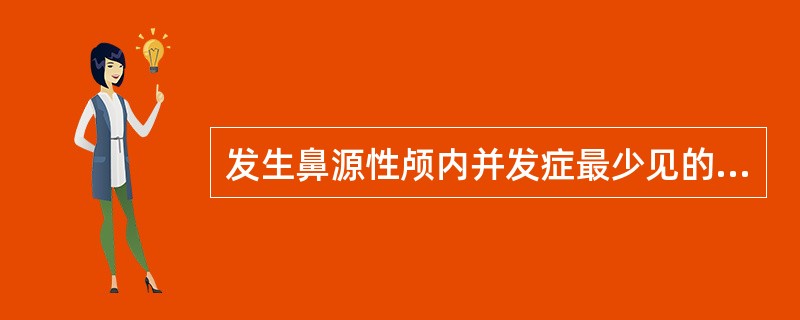 发生鼻源性颅内并发症最少见的鼻窦是