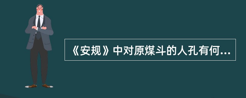 《安规》中对原煤斗的人孔有何规定？