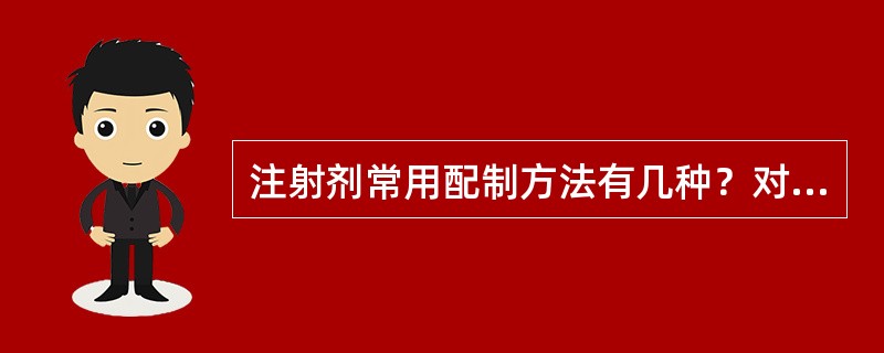 注射剂常用配制方法有几种？对原料有什么要求？