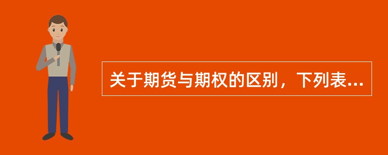 关于期货与期权的区别，下列表述错误的是（）