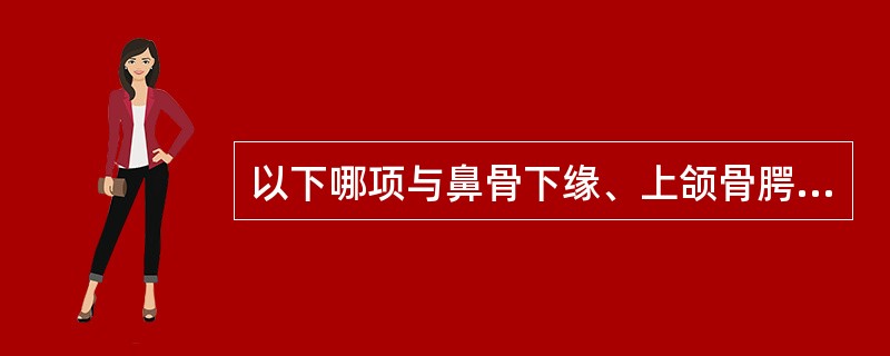 以下哪项与鼻骨下缘、上颌骨腭突游离缘共同围成梨状孔