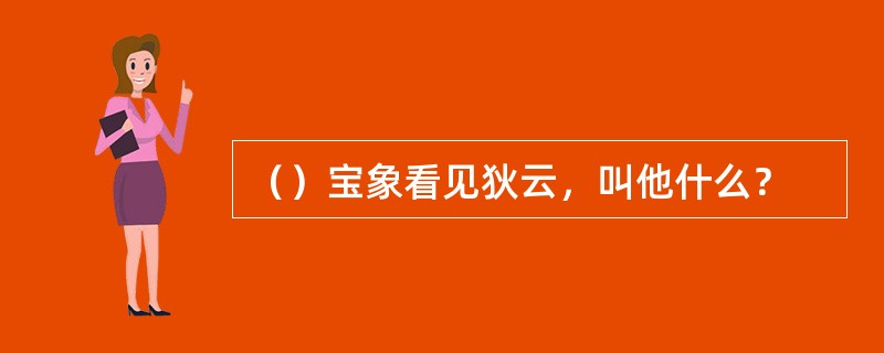（）宝象看见狄云，叫他什么？