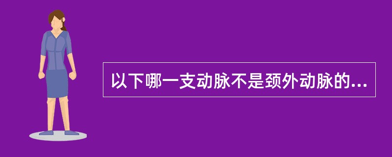 以下哪一支动脉不是颈外动脉的分支