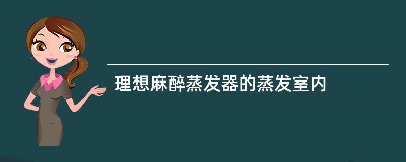 理想麻醉蒸发器的蒸发室内