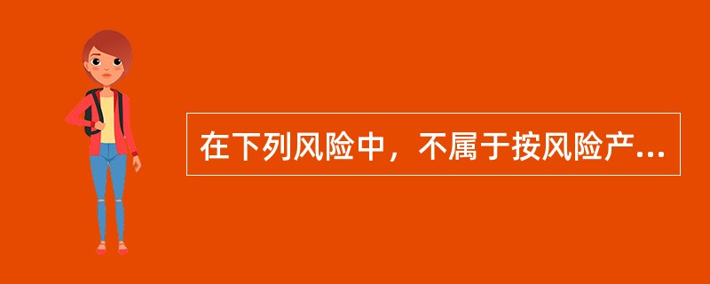 在下列风险中，不属于按风险产生原因划分的风险是（）。