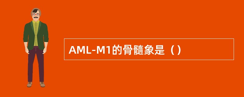 AML-M1的骨髓象是（）