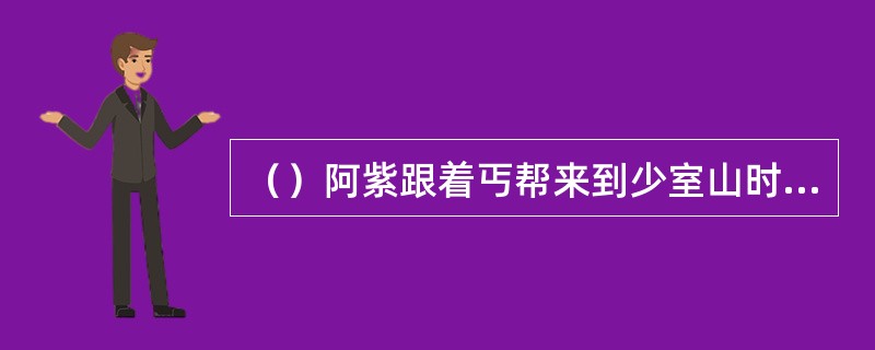 （）阿紫跟着丐帮来到少室山时，她的名头旗上打着的是什么字？