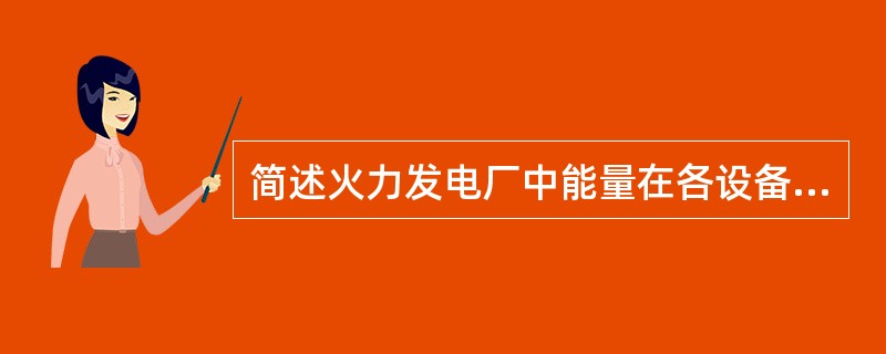 简述火力发电厂中能量在各设备的转化过程。