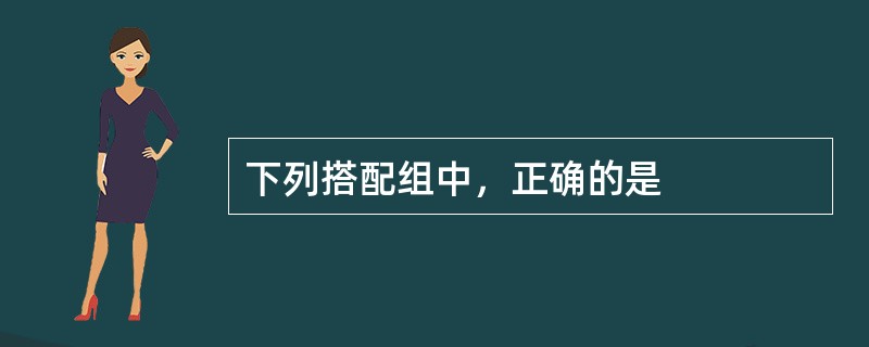 下列搭配组中，正确的是