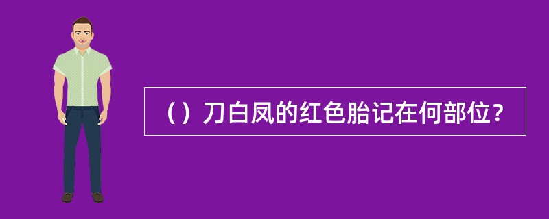 （）刀白凤的红色胎记在何部位？