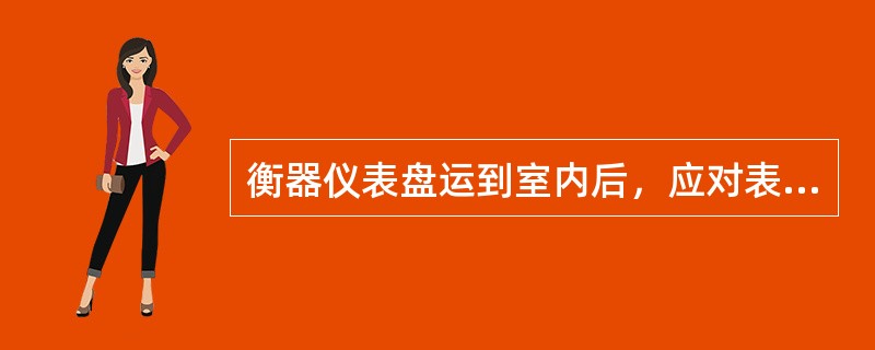 衡器仪表盘运到室内后，应对表盘进行哪些项目的检查和记录？