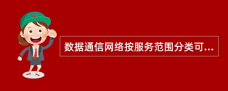 数据通信网络按服务范围分类可分为：（）、（）和（）。