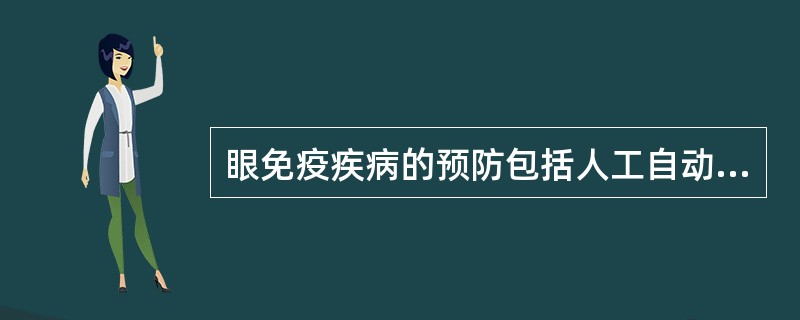 眼免疫疾病的预防包括人工自动免疫和人工被动免疫，下列哪项属于人工被动免疫