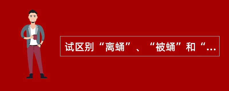 试区别“离蛹”、“被蛹”和“围蛹”。